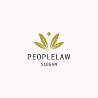 People law logo icon design template vector illustration