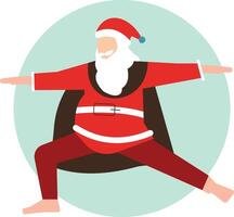 Santa is dancing. vector