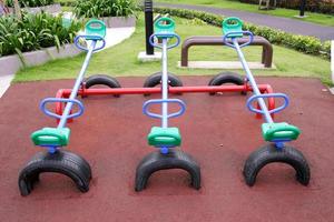 small children playground on the park photo