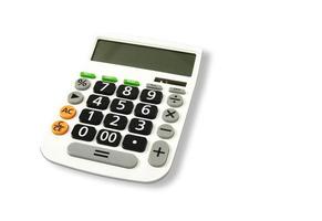 Calculator isolated on white background photo