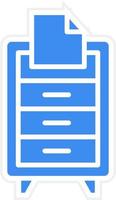 Filing Cabinet Icon Style vector
