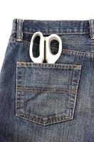 Jeans with scissors photo