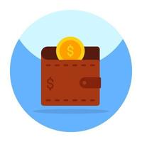 An icon design of wallet vector