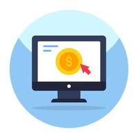 Unique design icon of pay per click vector