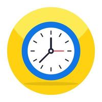 icono de diseño plano del reloj vector