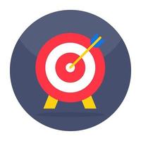 Editable design icon of target board vector