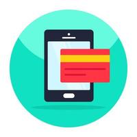 Trendy vector design of mobile card payment