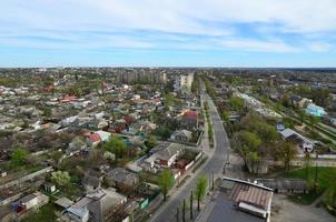 Landscape of an industrial district in the Kharkov city from a bird's eye view photo