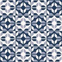 Abstract geometric seamless pattern. Blue-white geometric seamless checkered pattern style. Ethnic geometric blue color pattern background for interior decoration elements, wrapping. vector