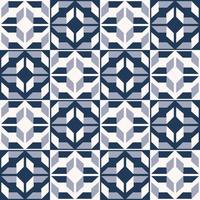 Abstract geometric seamless pattern. Blue-white geometric seamless checkered pattern style. Ethnic geometric blue color pattern background for interior decoration elements, wrapping. vector