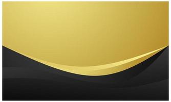 Stylish black and gold wavy background for business cards, presentations, banners etc vector