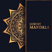luxury ornamental gold mandala design vector