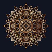luxury ornamental gold mandala design vector