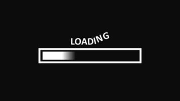 Loading Bar Animation on Black Background. Download Progress Animation video