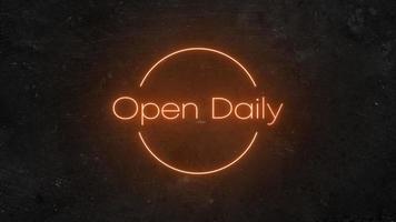 Open Daily Neon Effects Motion Background video