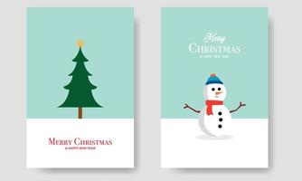 Merry Christmas Happy New Year Simple Bundle Template vector