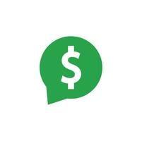 Dollar Chat Logo Design, Money Talk Inspiration - Template Vector