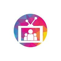 Family Channel Logo Design Vector Template. People tv logo design icon.
