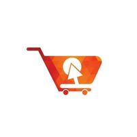 click shop logo icon design. online shop logo design template vector