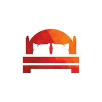 Bed vector logo design. Bed store icon logo design.