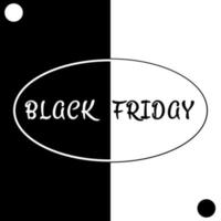 Black Friday black and white Banner Background. simple design illustration abstract like yinyang vector