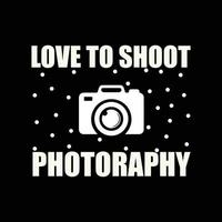 Photography T-shirt design vector