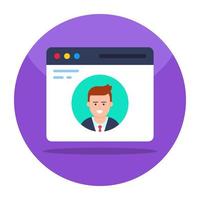 Perfect design icon of web profile vector