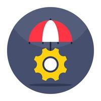 Editable design icon of risk management vector
