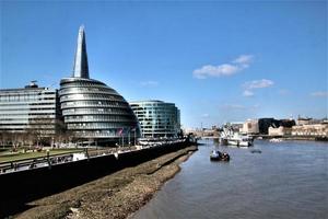 London in the UK in 2019. A view of the River Thames in London photo