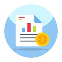 An editable design icon of financial report vector