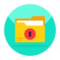 Trendy vector design of folder security