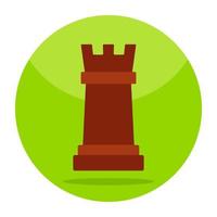 An icon design of chess rook vector