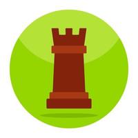 An icon design of chess rook vector