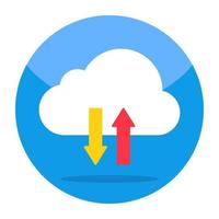 Perfect design icon of cloud data transfer vector