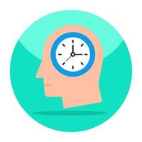 Perfect design icon of punctual mind vector