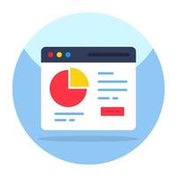 Colored design icon of online data analytics vector