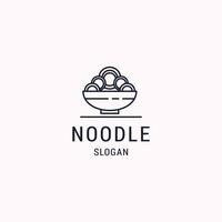 Noodle logo icon flat design template vector