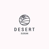 plantilla de diseño plano de icono de logotipo de desierto vector