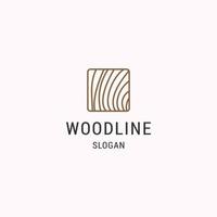 Wooden logo icon design template vector illustration