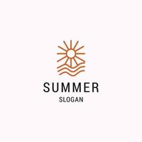 Summer logo icon design template vector illustration