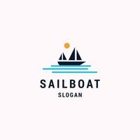 Sailboat logo icon design template vector illustration