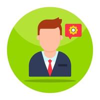 Colored design icon of business chat vector