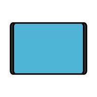 Vector illustration of a flat icon simple modern digital digital rectangular mobile tablet isolated on white background. Concept computer digital technologies