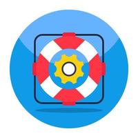 Editable design icon of risk management vector