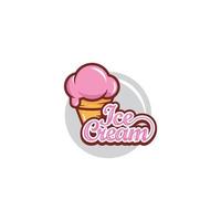 Ice cream logo design vector