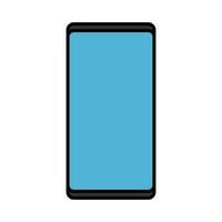 Vector illustration of a modern digital digital smart rectangular smartphone mobile phone icon with isolated on white background. Concept computer digital technologies