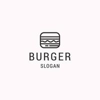 plantilla de diseño de icono de logotipo de hamburguesa vector