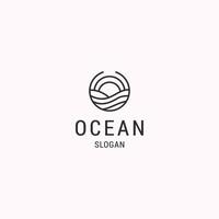 Ocean logo icon design template vector