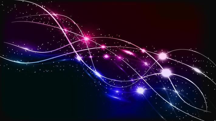 Abstract multicolored blue violet red and green beautiful digital modern magical shiny electric energy laser neon texture with lines and waves stripes, background
