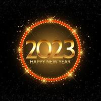 new year background with glowing lights design vector